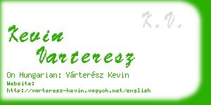 kevin varteresz business card