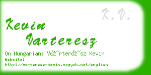 kevin varteresz business card